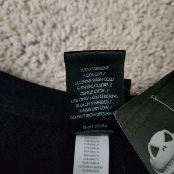 The Nightmare Before Christmas Jack Zero Pajama Crop Top Womens XL Sherpa Black - Picture 6 of 11